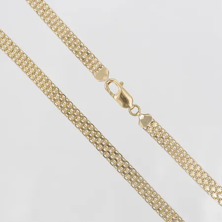 Kedja, X-länk, 43,5cm, bredd 6mm, 18K Vikt: 18,4 g