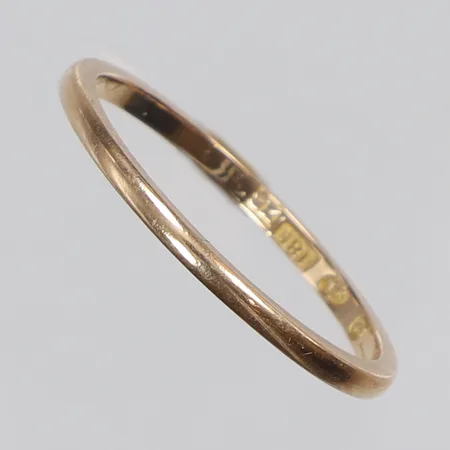 Ring slät stl 19 bredd 1,2mm, Göteborg 1948 18K Vikt: 2 g