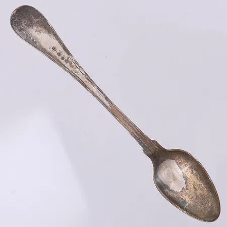 Kaffesked, gravyr, kattfot 830/1000 silver Vikt: 9,6 g