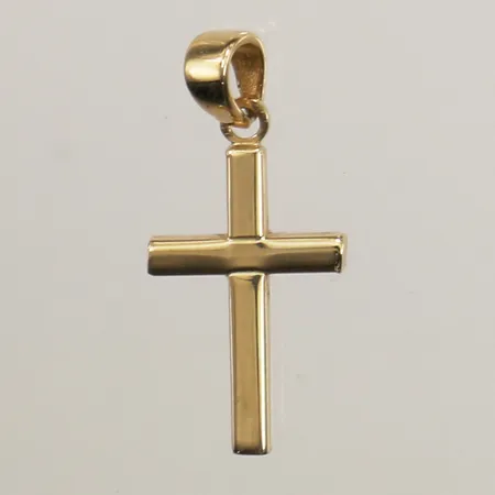 Hänge kors, längd 25mm inkl ögla, bredd 10,6mm, 18K  Vikt: 0,8 g