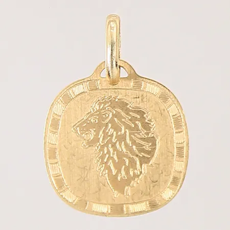 Hänge med dekor av lejon, 20x14,5mm, 18K Vikt: 0,9 g