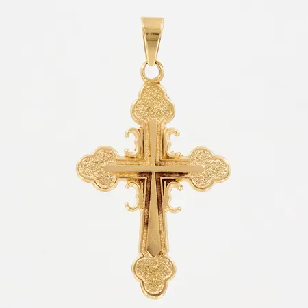 Hänge kors 40mm, bredd: 23mm, 14K