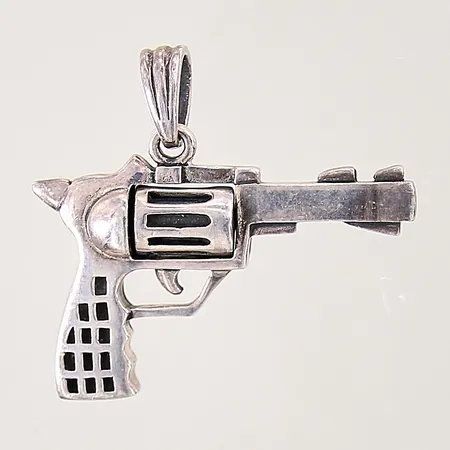 Hänge, pistol, 40x24mm, silver 925/1000 Vikt: 17 g
