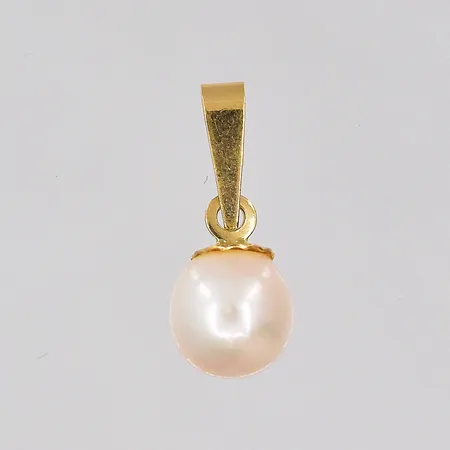 Hänge med odlad pärla 5,8mm, 14mm, 18K Vikt: 0,4 g