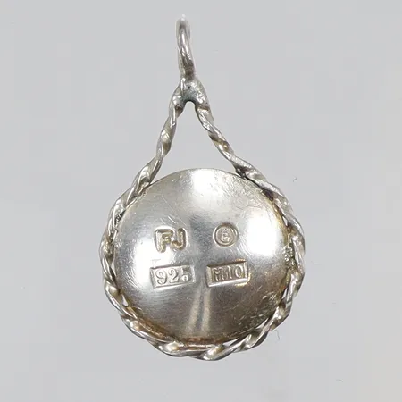 Hänge mönstrat 14x24mm, stämplad FJ Göteborg silver 925/1000 Vikt: 1,3 g