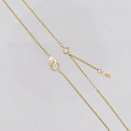 Collier, Efva Attling, Mini Twosome Necklace, justerbar längd, 42 samt 45cm, 18K   Vikt: 5 g