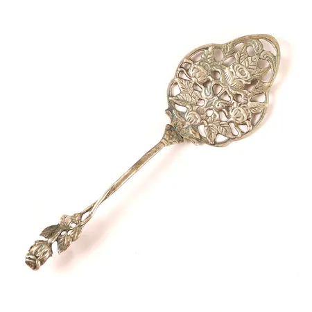 Kakspade, GEWE, Malmö, 1949, längd 16 cm, slitage, silver. Vikt: 32,3 g