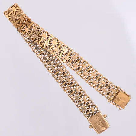 Armband X-länk med stav, 20cm, 10,4mm, Borgings Guldsmide Ab, 18K Vikt: 20,9 g