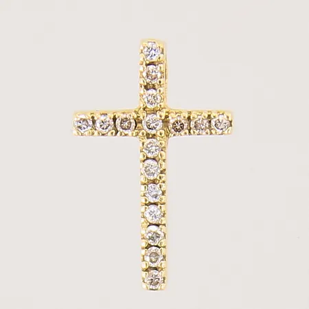 Hänge, kors, med diamanter 17 x ca 0,005ct, 14x9mm, 18K Vikt: 1,4 g