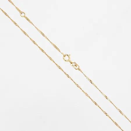 Kedja Singapore justerbar längd 42-45cm, bredd: 1mm, GHA 18K 
