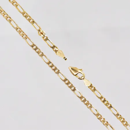 Kedja Figaro 52cm, bredd 2,5mm, trasigt lås, 14K Vikt: 8,8 g