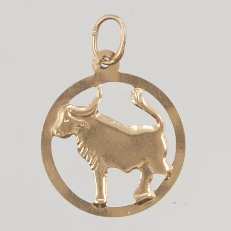 Hänge, Tjur, 14mm, 18K 0,3g.