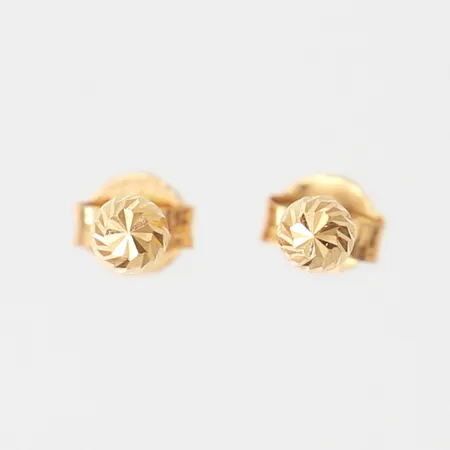 Ett par örhängen med kulor, Ø3mm, 18K. Vikt: 0,4 g