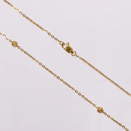 Collier kulor, 48,5cm, bredd 1,4mm, 21K  Vikt: 3,9 g