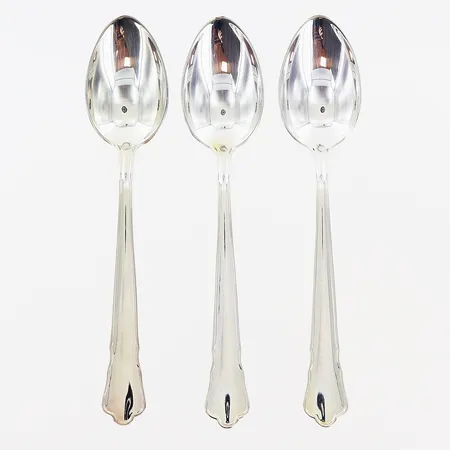 Kaffeskedar 3 st Chippendale, 120mm, GAB, silver 830/1000. Vikt: 42,5 g