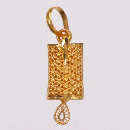 Hänge filigran, 30mm, 21K  Vikt: 1,6 g