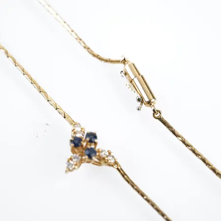 Collier m stenar, 43,5cm, bredd 4mm x 13mm, 18k Vikt: 9,4 g