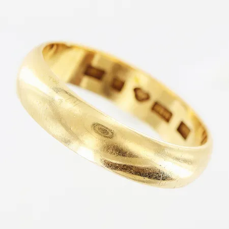 Ring slät Ø19¾, gravyr, 18K Vikt: 6,4 g