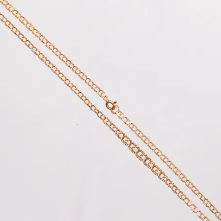 Kedja doserad Bismarck längd 43,5cm, bredd 3-4,5mm, ojämn länk, 18K Vikt: 5,8 g