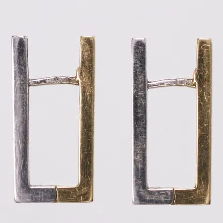 Ett par örhängen tvåfärgade, 22mm, 18K  Vikt: 4,4 g