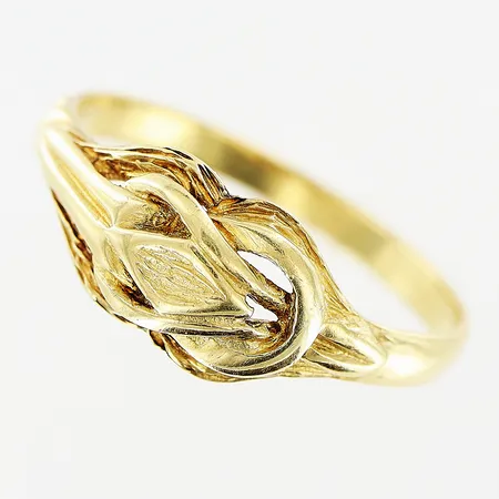 Ring, stl 19½, bredd 2-8mm, 14K.  Vikt: 2,4 g