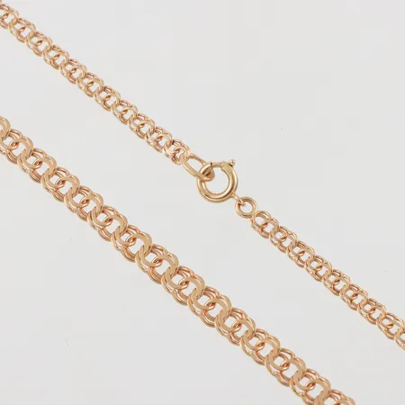 Collier Bismarck 18k längd ca 46 cm,bredd 3-4.6 mm. Vikt: 8,9 g