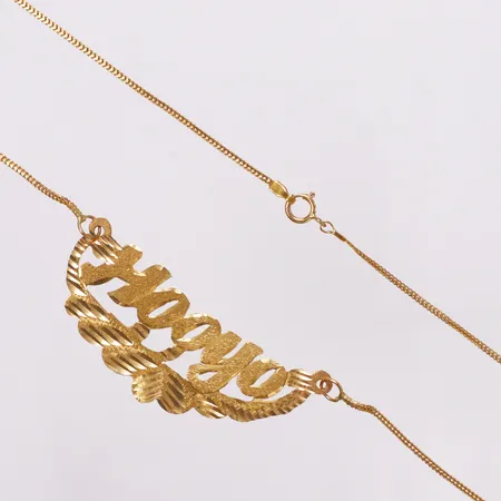 Collier namnhänge Hooyo, 49cm, 21K  Vikt: 5,5 g