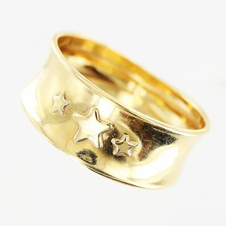 Ring stjärnor Ø18½, bredd 5,5-8,5mm, 18K Vikt: 2,4 g