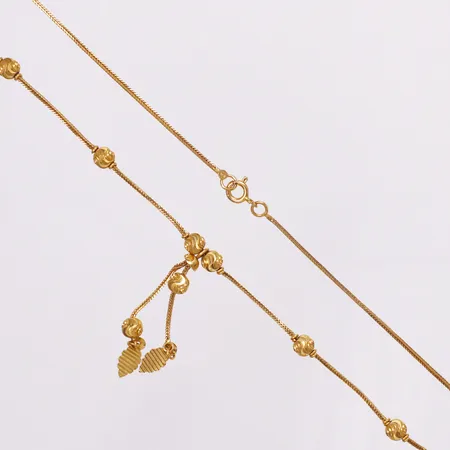 Collier kulor, 42cm, hängdel 40mm, 21K  Vikt: 7,2 g