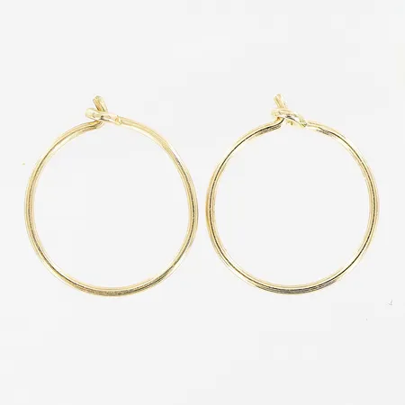 Ett par örhängen, läkringar, Ø11mm, bredd 0,5mm, 18K.  Vikt: 0,4 g