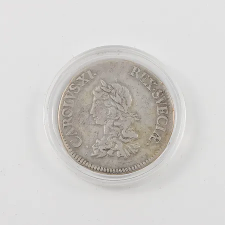 Mynt 2 Mark 1669 Silver. Vikt: 0 g