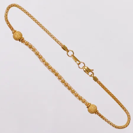 Armband kuldekor, 19,5cm, 1,7-5mm, 21K  Vikt: 4,2 g