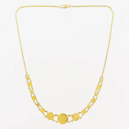 Collier, 46cm, doserat 1,5-13,5mm, 18K Vikt: 13,1 g