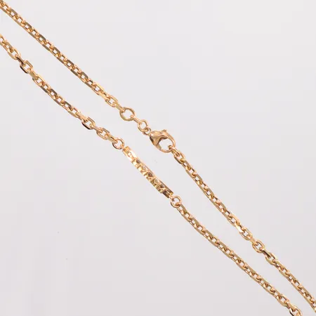 Collier små vita och champagnefärgade stenar längd 42,5cm, Skärlunds Guld O Silver Ab, år 1996, 18K Vikt: 16,2 g