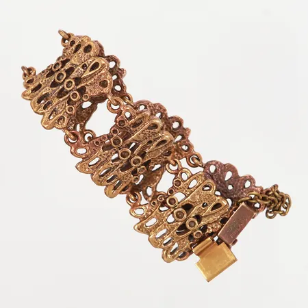 Armband i brons Made in Finland ca. 16,5cm, bredd: 30mm, säkerhetskedja