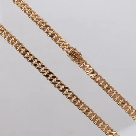 Kedja, Pansar, längd 54,5cm, bredd 7,0mm, GRA, år 2001 Stockholm, 18K  Vikt: 81,2 g