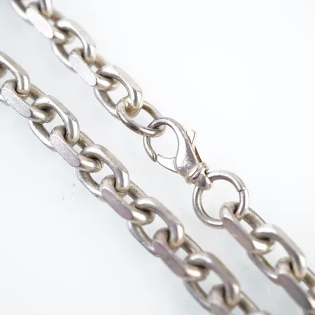 Halskedja, ankar, silver, 56cm, bredd 9mm Vikt: 124 g
