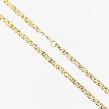 Collier Bismarck 45cm, bredd 3,8mm, smärre skevheter, 18K Vikt: 9,5 g