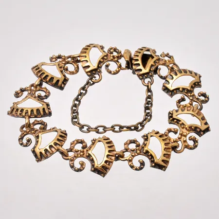 Armband i brons, 20cm, bredd 18mm, made in Finland.