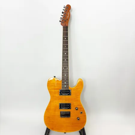Elgitarr FMT Fender Custom Telecaster, HH Amber, serienr: s/nCF14003451, Indonesien, med hardcase Skickas med Bussgods eller PostNord