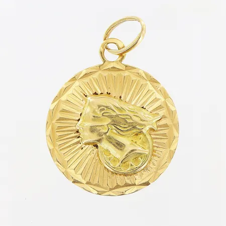 Hänge motiv, 22x31mm, slitage på ögla, 18K Vikt: 3,7 g