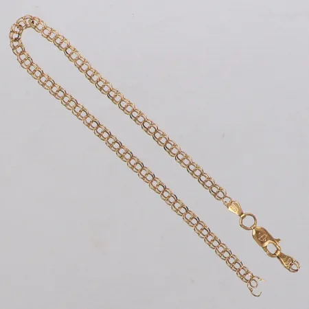 Armband Bismarck, längd 19cm, bredd 3,2mm, defekt lås, 18K Vikt: 2,8 g