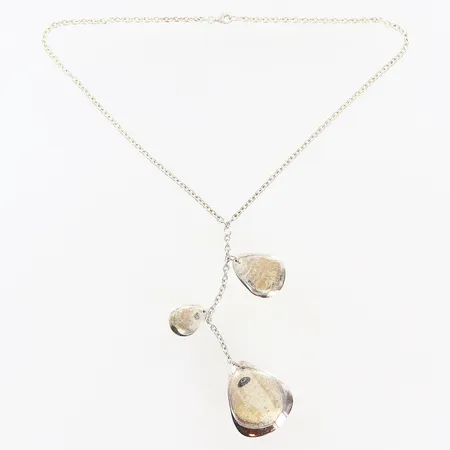 Collier Efva Attling, Rose petal fall necklace, kedjans längd 42cm, hängande del 10cm, etui, silver 925/1000 Vikt: 22,8 g