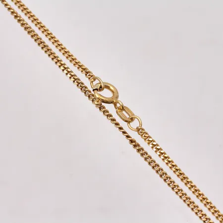  Kedja i förgyllt silver, 50cm, Pansar, bredd 1,7mm, 925/1000, tillverkad av Balestra, vikt 4,25g.
