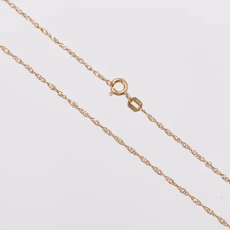 Kedja Singapore, 42,5cm, bredd 1,4mm, 18K  Vikt: 1,7 g