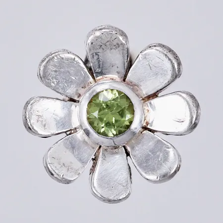 Hänge blomma med sten Ø 11mm 925/1000 silver  Vikt: 1,2 g