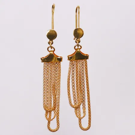 Ett par örhängen 60mm, 21K Vikt: 5 g