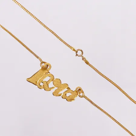 Collier namnhänge Iqra, 42,5cm, 21K  Vikt: 5,5 g