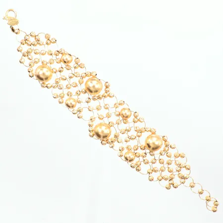 Armband längd 17-21cm, bredd ca.3cm, små defekter, 18K Vikt: 27,3 g