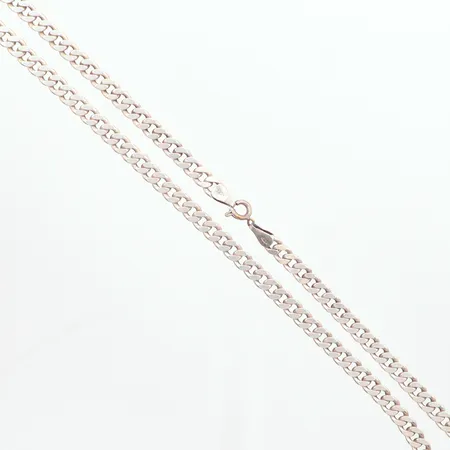 Kedja Pansar längd 46,5cm,  silver 925/1000, lås ej silver defekt vid låsring  Vikt: 25,9 g